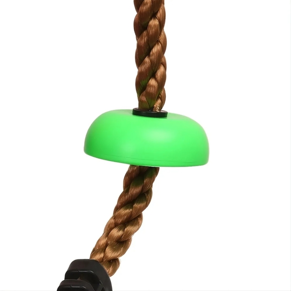 Kids Swing With Climbing Rope single disc seat indoor or outdoor tree swing. - Picture 4 of 5